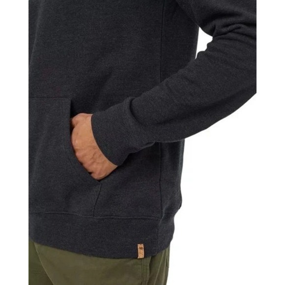 New Tentree TreeFleece Organic Cotton Blend Sasquatch graphic Hoodie Men L Black - Picture 3 of 7